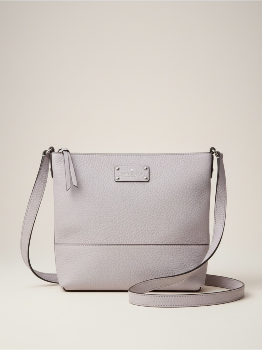 ✨ Kate Spade Pebbled Leather Crossbody NWOT Neutral Blush Taupe Chic